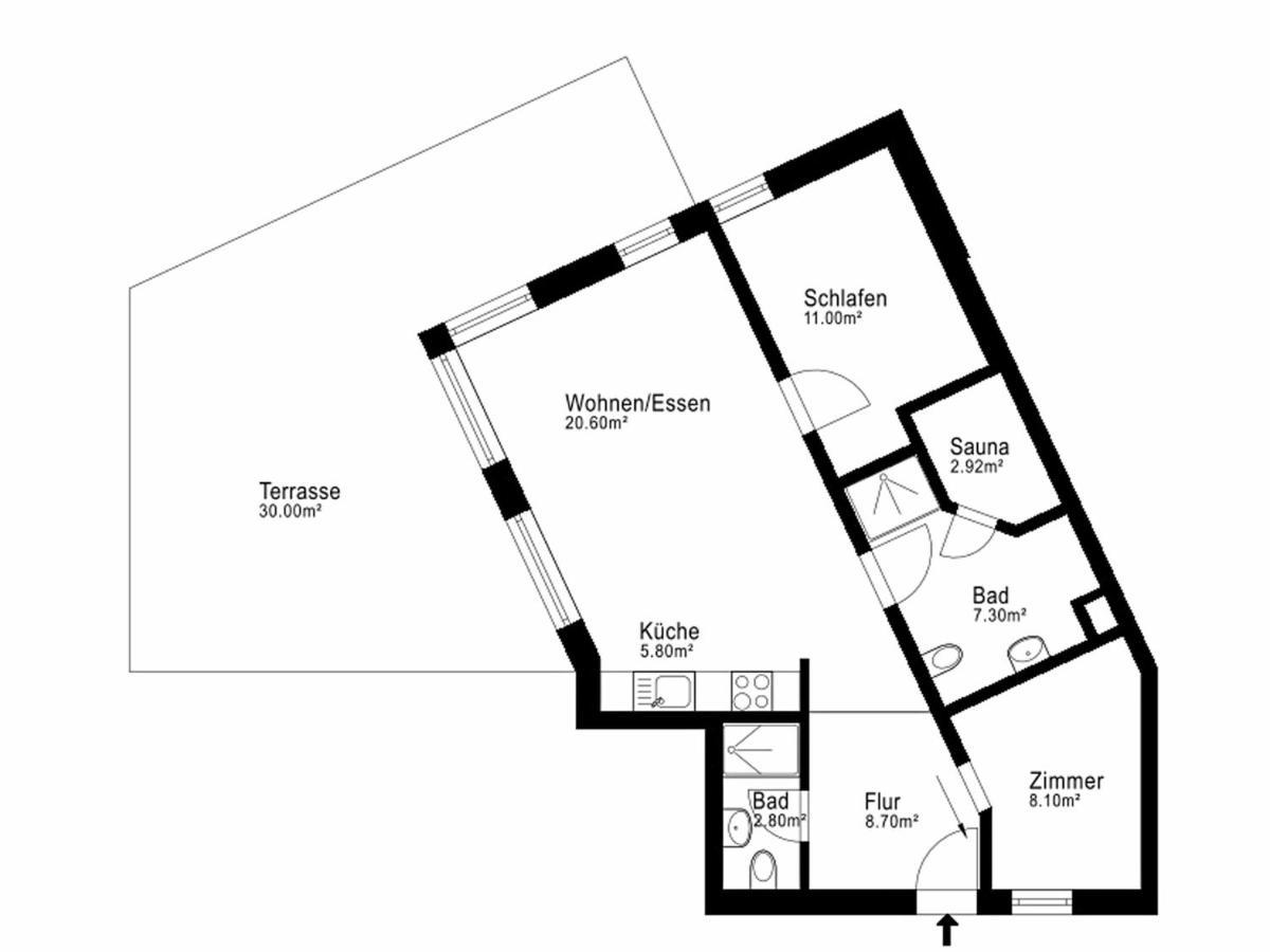 Strandvilla Baabe - Ferienwohnung 16 Mit Sauna المظهر الخارجي الصورة